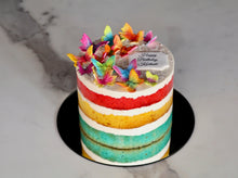 Load image into Gallery viewer, rainbow butterfly cake