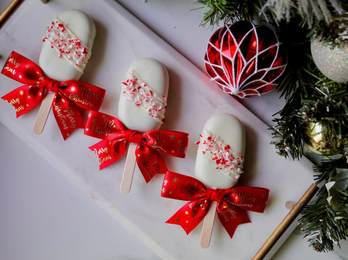 peppermint cakesicle cake pops 