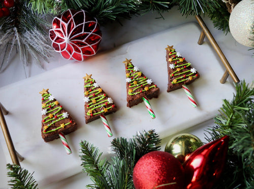 Christmas tree brownies