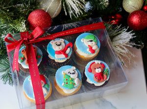 Christmas cupcakes gift box