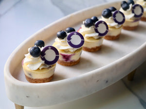 mini blueberry cheesecakes