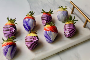 Purple Chocolate Strawberries