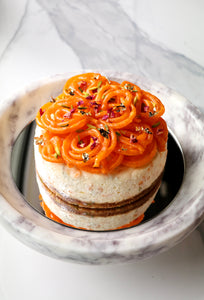 Eggless Jalebi Cheesecake