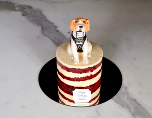 3D Sculpted Dog Cake