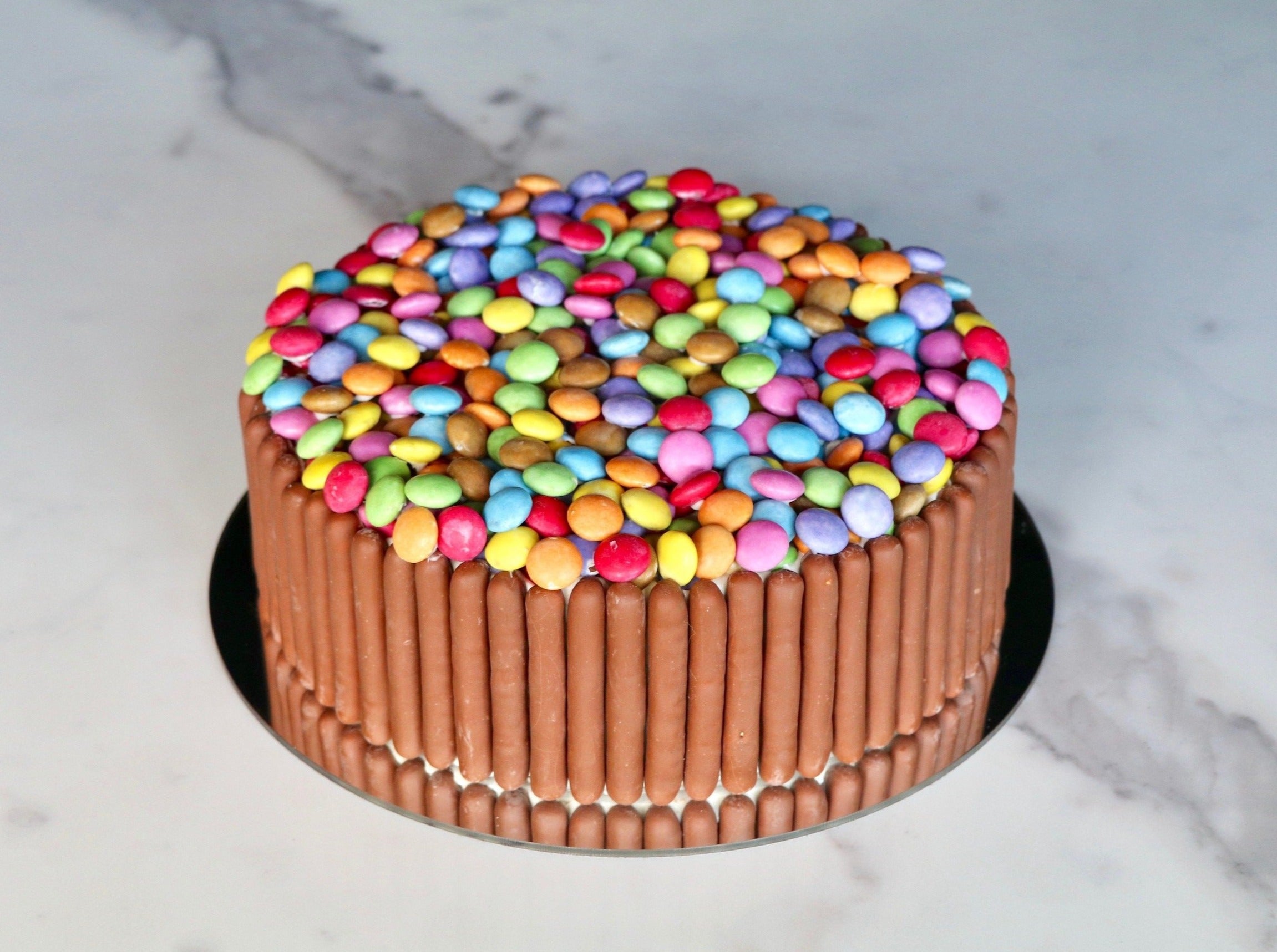 Smarties Cake | Chocolate cake covered with chocolate icing … | Flickr