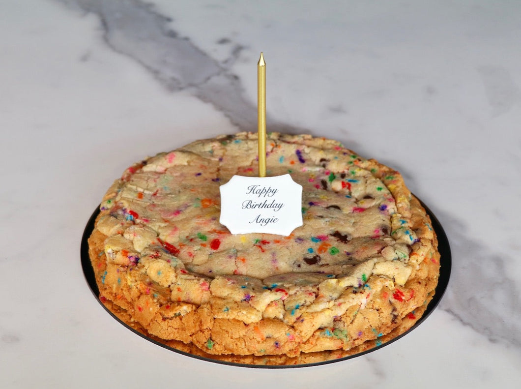 Large cookie birthday cake