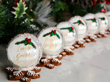 Load image into Gallery viewer, gingerbread snow globe cookies