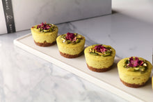 Load image into Gallery viewer, Mini Eggless Pistachio Cheesecakes Gift Box