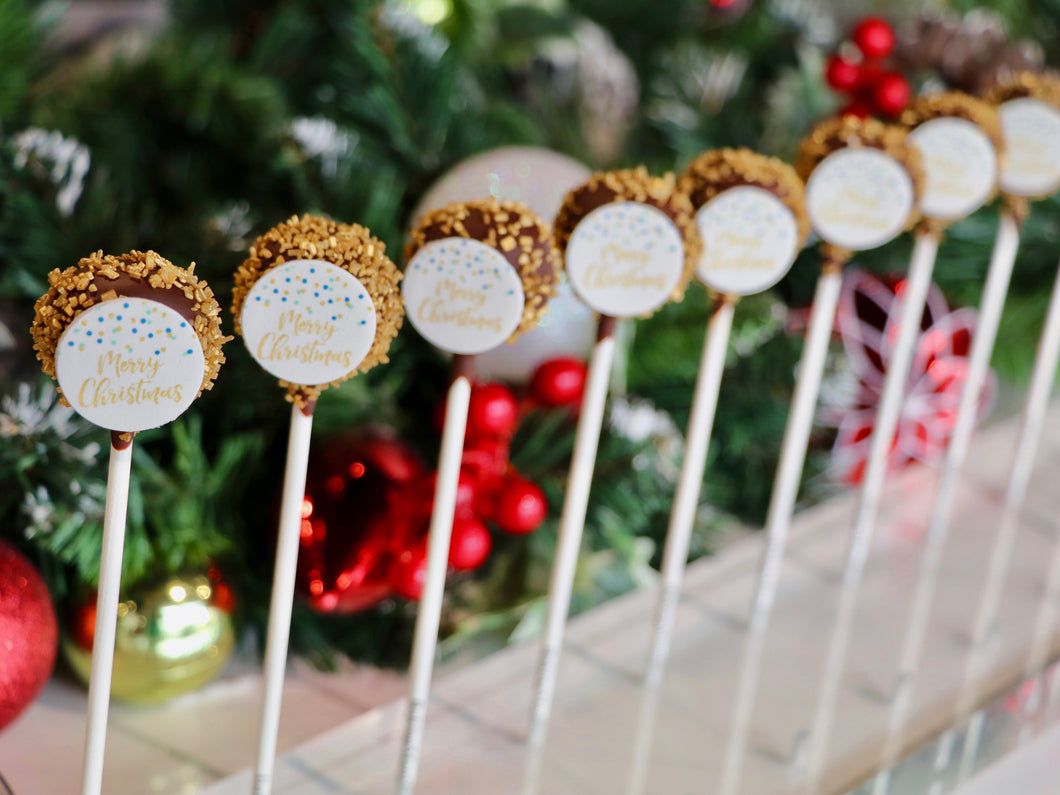 Gold Christmas Cake Pops