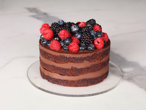 Strawberry Blackberry Naked Cake